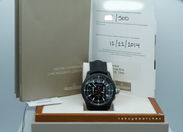 Jaeger-LeCoultre MASTER COMPRESSOR CHRONOGRAPH BLACK CERAMIC LIMITED EDITION 500 FULL SET - Image 2