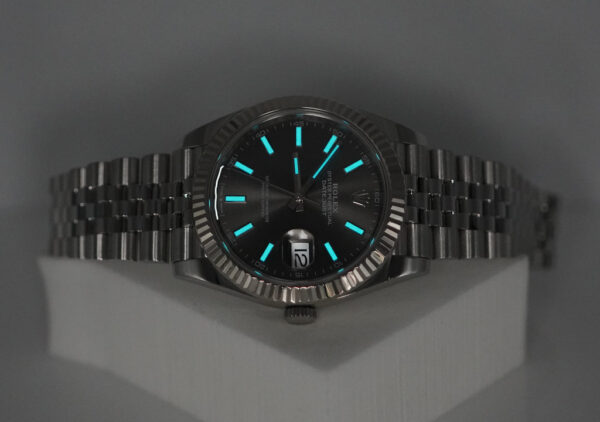 Rolex 126334 DATEJUST 41 FLUTED BEZEL SLATE DIAL JUBILEE BAND 2021 FULL SET - Image 11