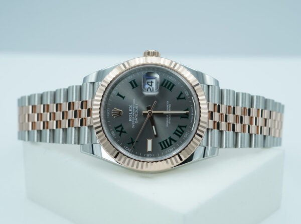 Rolex 126331 DATEJUST 41 ROSE GOLD STEEL WIMBLEDON DIAL JUBILEE BAND 2022 WARRANTY FULL SET - Image 10