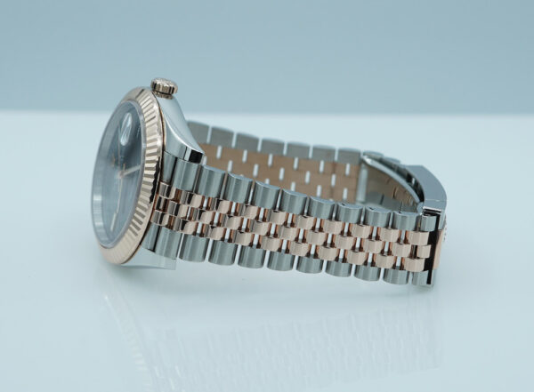 Rolex 126331 DATEJUST 41 ROSE GOLD STEEL WIMBLEDON DIAL JUBILEE BAND 2022 WARRANTY FULL SET - Image 5