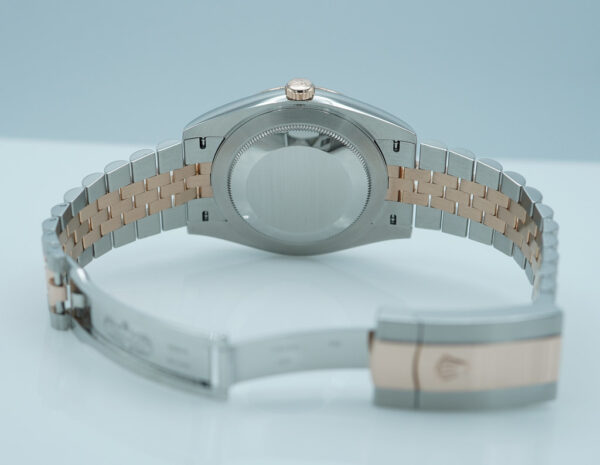 Rolex 126331 DATEJUST 41 ROSE GOLD STEEL WIMBLEDON DIAL JUBILEE BAND 2022 WARRANTY FULL SET - Image 8