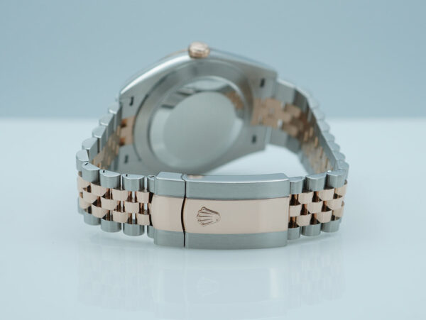 Rolex 126331 DATEJUST 41 ROSE GOLD STEEL WIMBLEDON DIAL JUBILEE BAND 2022 WARRANTY FULL SET - Image 7