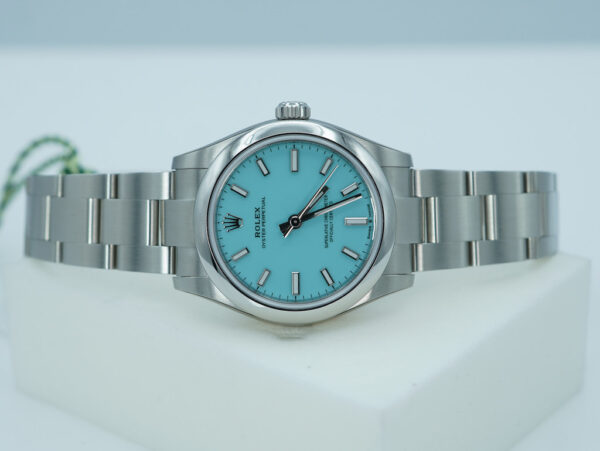 BRAND NEW Rolex 277200 OYSTER PERPETUAL TIFFANY TURQUOISE DIAL 2025 STICKERS FULL SET - Image 10