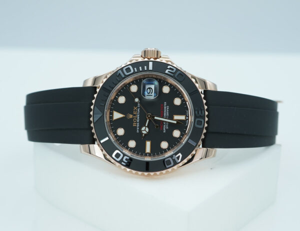 Rolex 126655 YACHTMASTER EVEROSE GOLD OYSTERFLEX 40MM 2021 WARRANTY FULL SET - Image 10