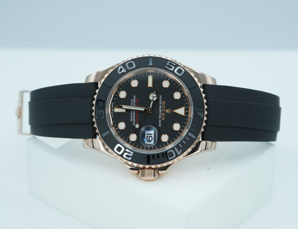 Rolex 126655 YACHTMASTER EVEROSE GOLD OYSTERFLEX 40MM 2021 WARRANTY FULL SET - Image 9