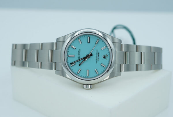 BRAND NEW Rolex 277200 OYSTER PERPETUAL TIFFANY TURQUOISE DIAL 2025 STICKERS FULL SET - Image 9
