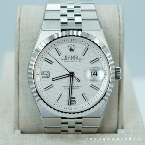 BRAND NEW Rolex 127334 LAND-DWELLER 40 WHITE DIAL JUBILEE BAND NEW 2025 MODEL FULL SET