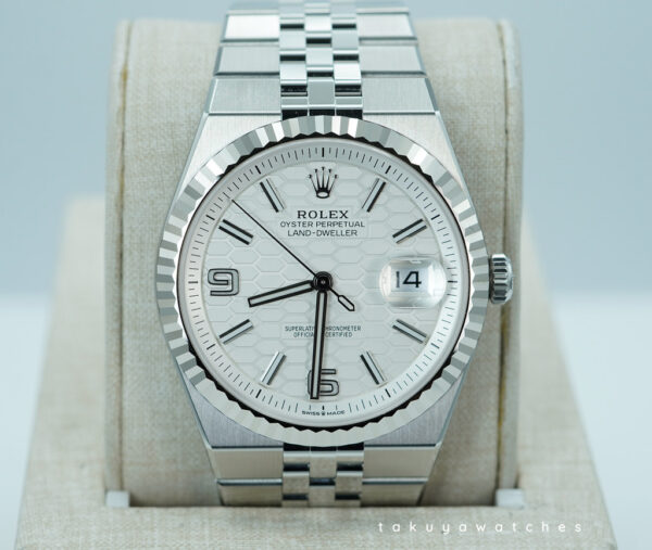 BRAND NEW Rolex 127334 LAND-DWELLER 40 WHITE DIAL JUBILEE BAND NEW 2025 MODEL FULL SET