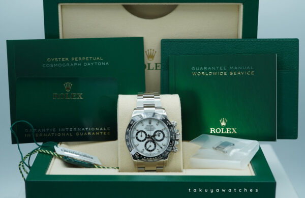 Rolex 116500LN COSMOGRAPH DAYTONA STEEL WHITE PANDA DIAL 2022 WARRANTY FULL SET - Image 2