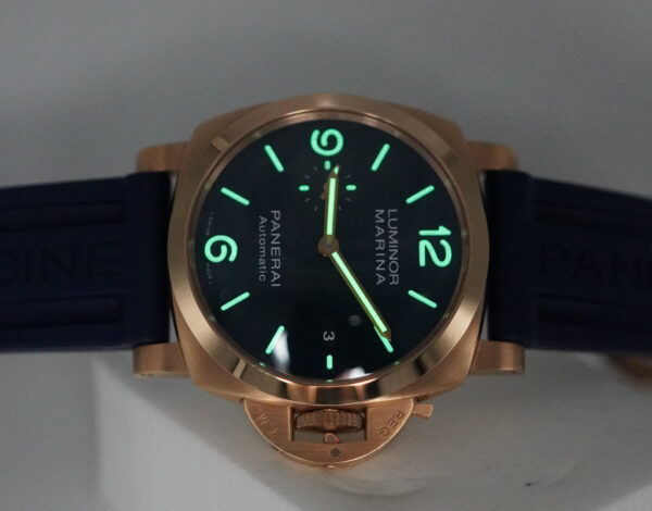 Panerai PAM 1112 LUMINOR MARINA ROSE GOLD BLUE DIAL 2025 WARRANTY FULL SET - Image 11