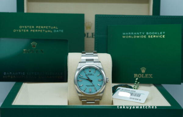 BRAND NEW Rolex 126000 OYSTER PERPETUAL 36 TIFFANY TURQUOISE DIAL 2025 FULL SET - Image 2