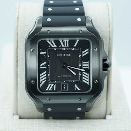 Cartier SANTOS DE CARTIER LARGE MODEL BLACK ADLC AUTOMATIC 2024 WARRANTY FULL SET