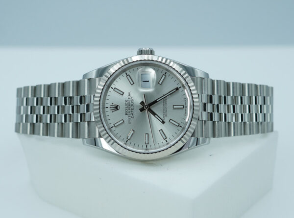 Rolex 126234 DATEJUST 36 FLUTED BEZEL SILVER DIAL JUBILEE BAND 2025 WARRANTY FULL SET - Image 10