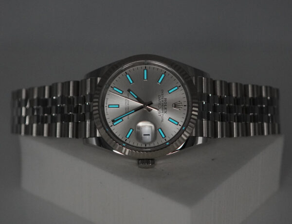 Rolex 126234 DATEJUST 36 FLUTED BEZEL SILVER DIAL JUBILEE BAND 2025 WARRANTY FULL SET - Image 11
