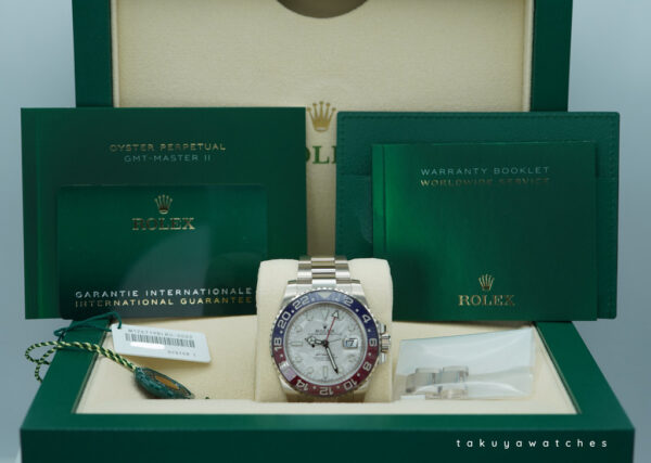 Rolex 126719BLRO GMT MASTER 2 WHITE GOLD PEPSI METEORITE DIAL 2022 WARRANTY FULL SET - Image 2