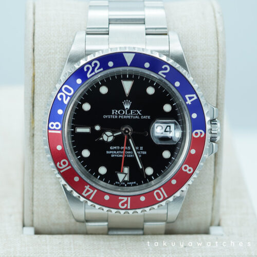 Rolex CPO 16710BLRO GMT MASTER 2 PEPSI RED BLUE BEZEL P SERIAL BOXES PAPERS