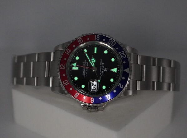 Rolex CPO 16710BLRO GMT MASTER 2 PEPSI RED BLUE BEZEL P SERIAL BOXES PAPERS - Image 11