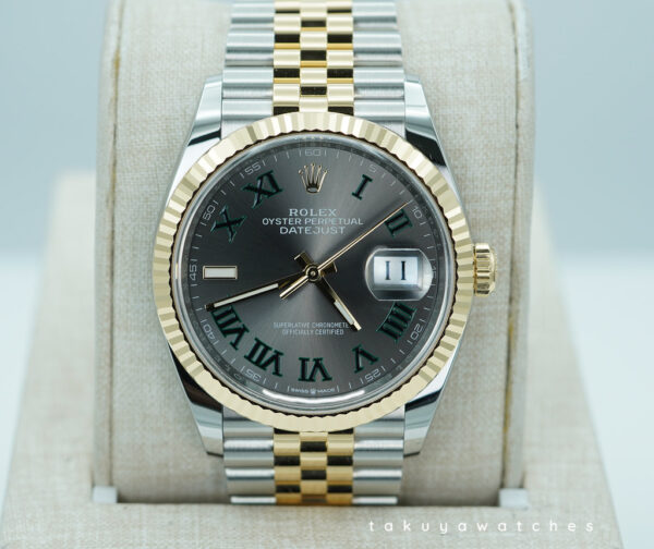 BRAND NEW Rolex 126233 DATEJUST 36 18K YG STEEL WIMBLEDON DIAL JUBILEE 2025 FULL SET