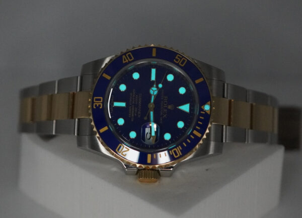 Rolex 116613LB SUBMARINER BLUESY 18K YELLOW GOLD STEEL FLAT BLUE DIAL 2012 FULL SET - Image 11