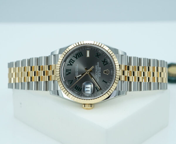 BRAND NEW Rolex 126233 DATEJUST 36 18K YG STEEL WIMBLEDON DIAL JUBILEE 2025 FULL SET - Image 9