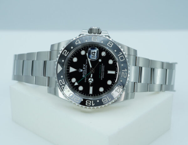 Rolex 126710GRNR GMT MASTER II BLACK GREY BEZEL OYSTER BAND 2024 WARRANTY FULL SET - Image 10