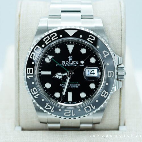 Rolex 126710GRNR GMT MASTER II BLACK GREY BEZEL OYSTER BAND 2024 WARRANTY FULL SET