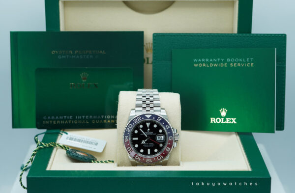 Rolex 126710BLRO GMT MASTER 2 RED BLUE PEPSI JUBILEE BAND 2024 WARRANTY FULL SET - Image 2