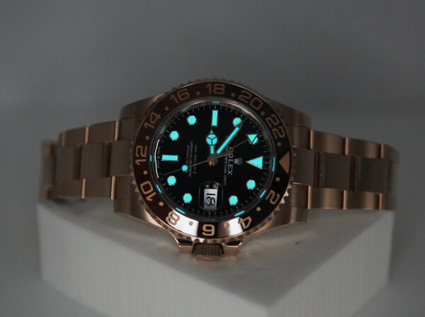 Rolex 126715CHNR GMT MASTER II 18K ROSE GOLD ROOTBEER CERAMIC 2021 WARRANTY FULL SET - Image 11