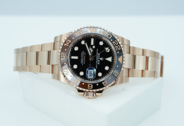 Rolex 126715CHNR GMT MASTER II 18K ROSE GOLD ROOTBEER CERAMIC 2021 WARRANTY FULL SET - Image 9