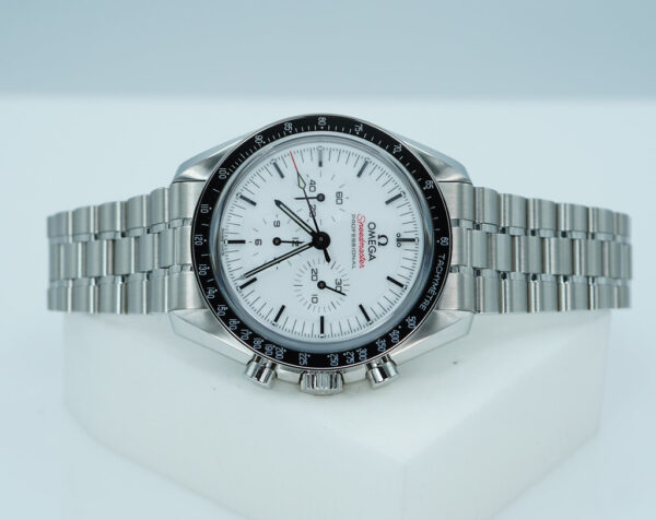 Omega SPEEDMASTER PROFESSIONAL MOONWATCH 3861 WHITE DIAL 2024 WARRANTY FULL SET - Image 9