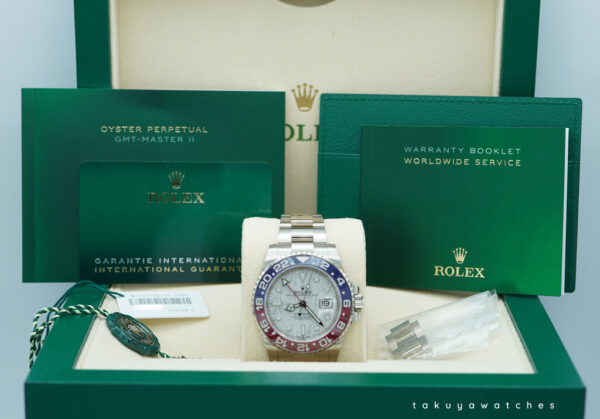 Rolex 126719BLRO GMT MASTER 2 WHITE GOLD PEPSI METEORITE DIAL 2021 WARRANTY FULL SET - Image 2