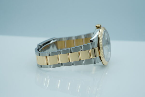 Rolex 126333 DATEJUST 41 18K YELLOW GOLD STEEL SILVER DIAL FULL SET - Image 6