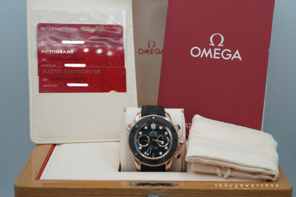 Omega SEAMASTER DIVER 300M CHRONOGRAPH 18K SEDNA GOLD FULL SET - Image 2