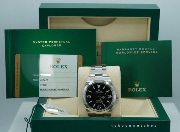 Rolex 214270 EXPLORER FULL LUME DIAL 39MM 2018 FULL SET - Image 2