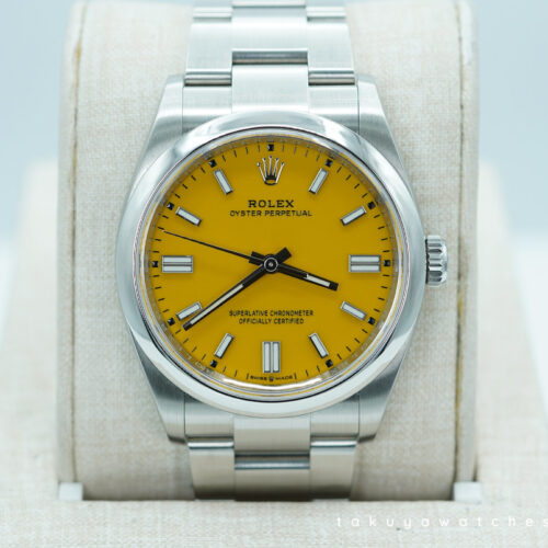 Rolex 126000 OYSTER PERPETUAL 36 YELLOW DIAL 2021 WARRANTY FULL SET
