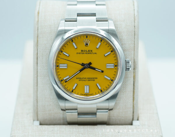 Rolex 126000 OYSTER PERPETUAL 36 YELLOW DIAL 2021 WARRANTY FULL SET