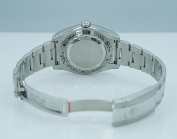 Rolex 116400GV MILGAUSS GREEN CRYSTAL BLACK DIAL 2018 FULL SET - Image 8