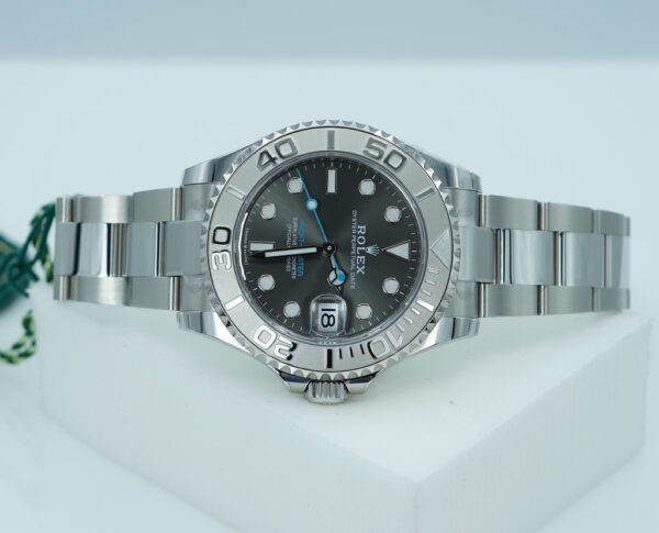 Rolex 268622 YACHTMASTER PLATINUM BEZEL SLATE DIAL 37MM 2025 WARRANTY FULL SET - Image 9