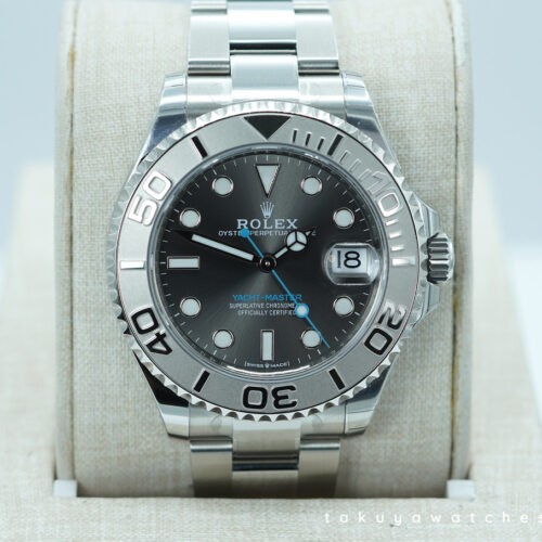 Rolex 268622 YACHTMASTER PLATINUM BEZEL SLATE DIAL 37MM 2025 WARRANTY FULL SET