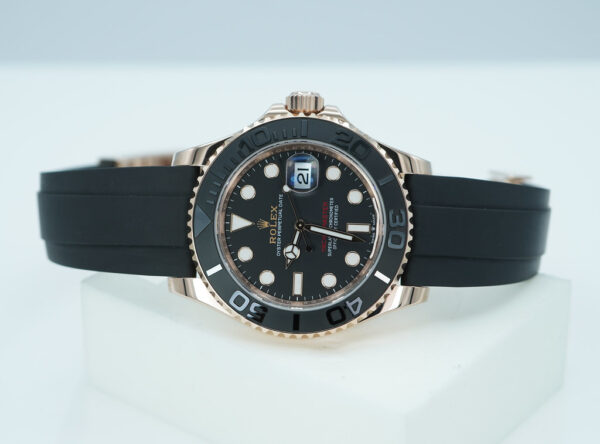Rolex 126655 YACHTMASTER 18K ROSE GOLD OYSTERFLEX 40MM 2024 WARRANTY FULL SET - Image 10