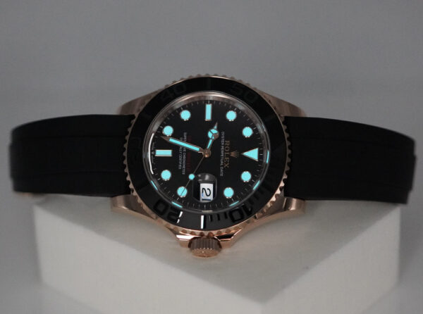 Rolex 126655 YACHTMASTER 18K ROSE GOLD OYSTERFLEX 40MM 2024 WARRANTY FULL SET - Image 11