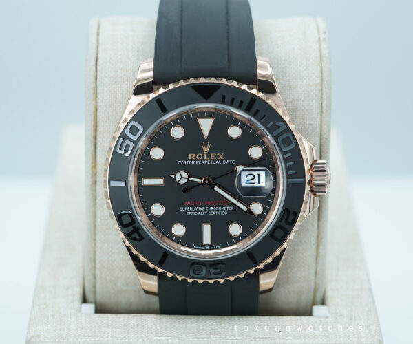 Rolex 126655 YACHTMASTER 18K ROSE GOLD OYSTERFLEX 40MM 2024 WARRANTY FULL SET