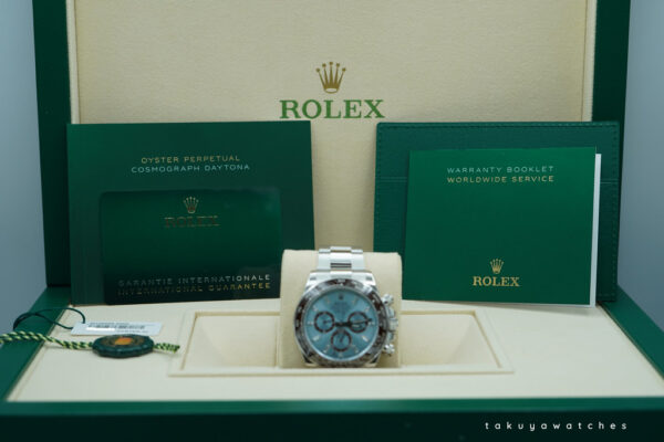Rolex 126506 DAYTONA PLATINUM ICE BLUE BAGUETTE DIAL NEW MODEL 2024 WARRANTY FULL SET - Image 2