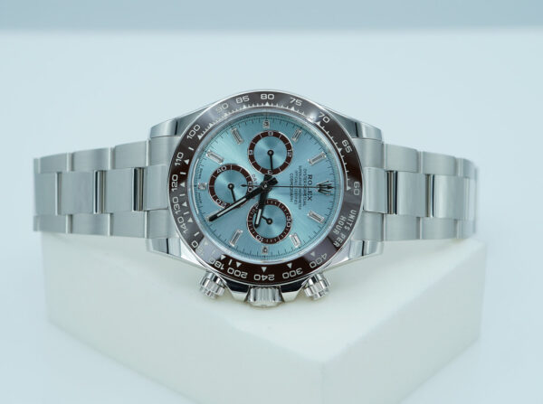 Rolex 126506 DAYTONA PLATINUM ICE BLUE BAGUETTE DIAL NEW MODEL 2024 WARRANTY FULL SET - Image 9