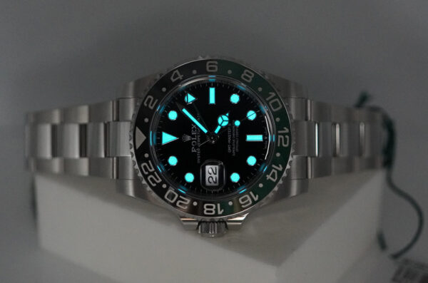 BRAND NEW Rolex 126720VTNR GMT MASTER 2 SPRITE GREEN BLACK BEZEL OYSTER BAND 2025 FULL SET - Image 11
