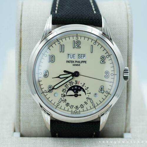 Patek PHILIPPE 5320G PERPETUAL CALENDAR 18K WHITE GOLD CREAM DIAL 2021 FULL SET
