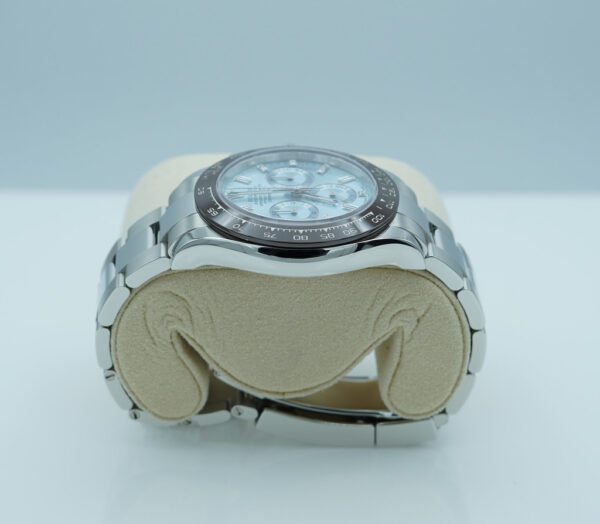 Rolex 116506 DAYTONA PLATINUM BAGUETTE DIAMOND ICE BLUE DIAL 2023 WARRANTY FULL SET - Image 4