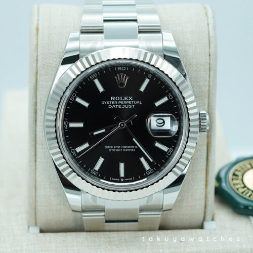 BRAND NEW Rolex 126334 DATEJUST 41 FLUTED BEZEL BLACK DIAL OYSTER BAND 2025 FULL SET