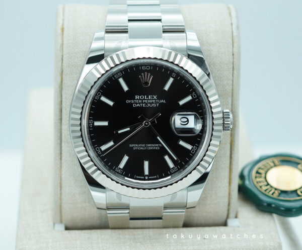 BRAND NEW Rolex 126334 DATEJUST 41 FLUTED BEZEL BLACK DIAL OYSTER BAND 2025 FULL SET