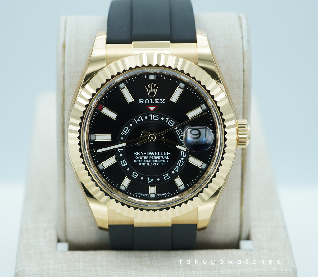 Bonboun.❁⃘*.゜♪ Shop Rolex Sky-Dweller Yellow Gold White Dial Watch | 336238